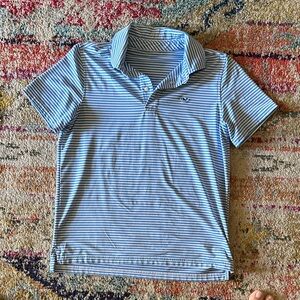 Vineyard Vines Light Blue Sankaty Striped Kids Polo